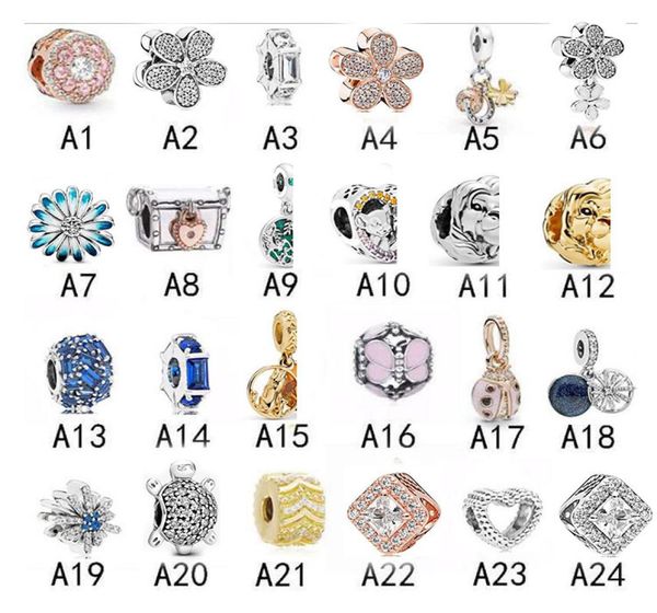 

s925 silver p brand diy bracelets necklaces charms pendant with shining crystal fashion beads jewelry accessories7196874, Bronze;silver
