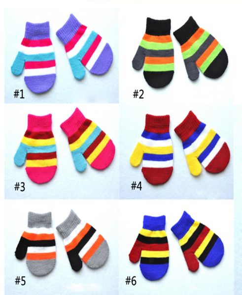 

children039s 6 candy colors baby girls boys winter warm gloves toddlers baby kids warm solid kinting mittens full finger gloves1649851, White