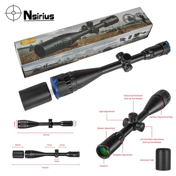 

nsirius 6-24x50 aoe hunting tactical optical sight cross reticle scope riflescope spotting scope for rifle hunting