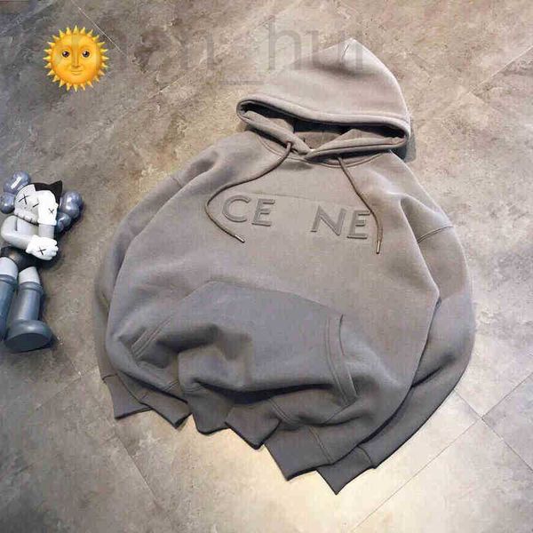 

women's hoodies & sweatshirts designer factory direct sales 58% off men's women's convex steel seal letter loose casual and v, Black