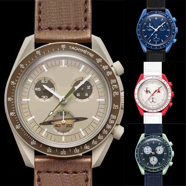 

digner mens watch aaa mechanical mens watch quarz 42mm blue black montre de luxe wrist accsori couple moon watch bioceramic xb06, Silver