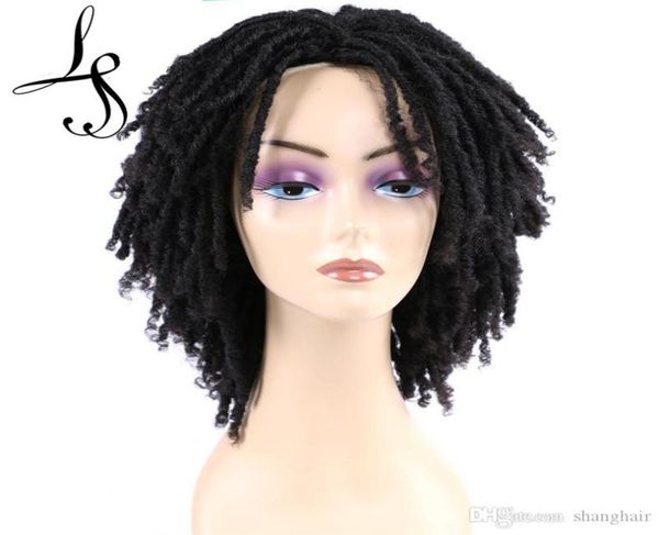 

6quot short soft brown synthetic wigs for black women faux locs dreadlock dreads braiding crochet fiber american hair wig5682987