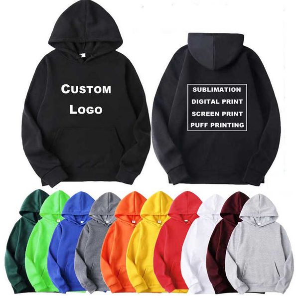 

hoodie manufacturers men's clothes custom embroidered screen puff printing plain hoodies sweatshirts, Black
