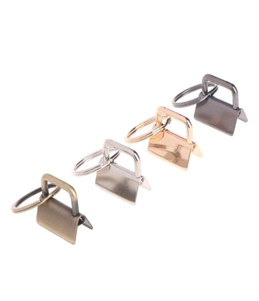 

10pcs key fob hardware 25mm keychain split ring for wrist wristlets cotton tail clip5110257, Silver