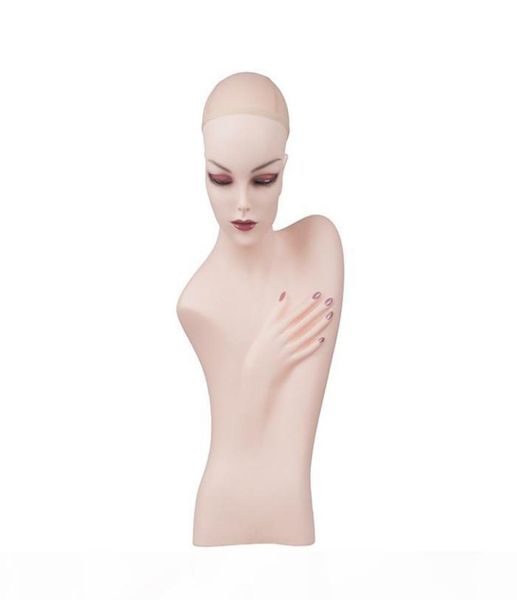 

factory direct white skin female mannequin head for wig or jewelry or hat display9159664