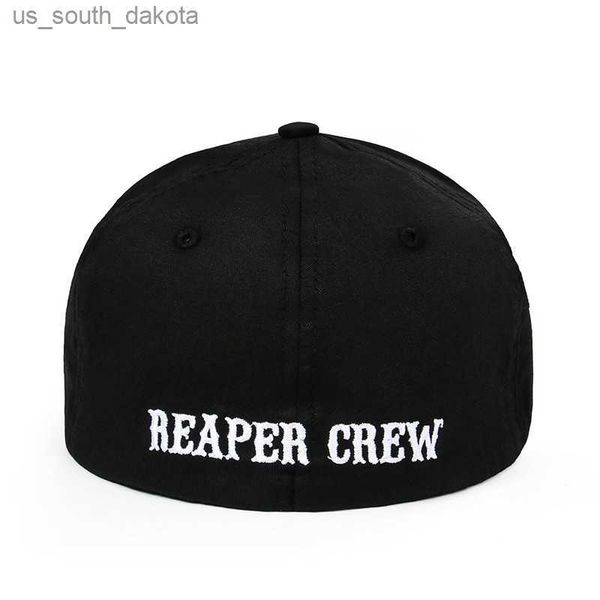 

1pcs soa sons of anarchy fitted baseball cap hat embroidered hat black l230523, Blue;gray