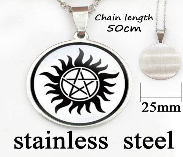 

2017 special offer maxi necklaces collares collier supernatural sam dean winchester necklace jewelry glass dome pendant3431420, Silver
