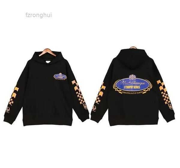 

designer rhude hoodie mens rhudes hoody hooded sweatshirt felpa fashion brand sudadera autumn winter long sleeve round neck pullover bottoms, Black