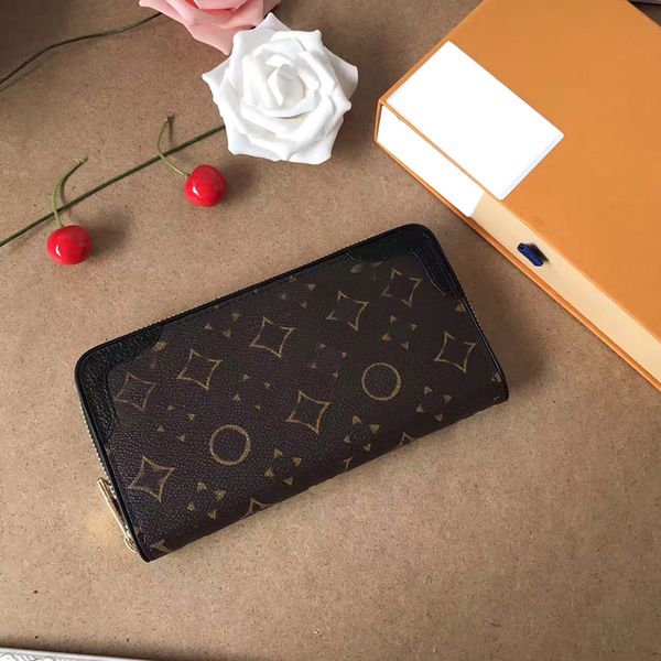 

2023 fashionluxurys designers clutch wallet pu leather wallet single zipper zippy wallets lady ladies long classical purse m60017