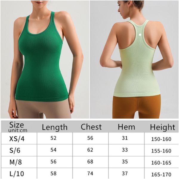 

ll-88289 womens yoga outfits sleeveless shirts solid color sports vest running excerise fitness girls jogging trainer sportswear close-fitti