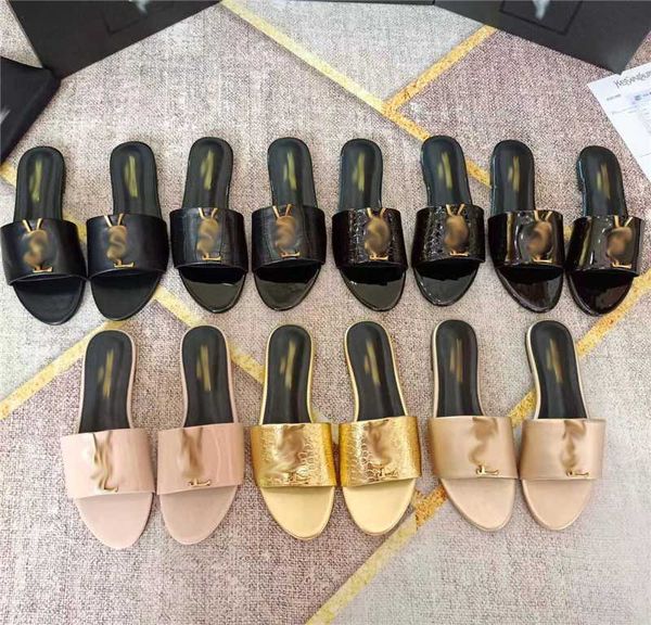 

high version 2023 new style flip flops women wear flat bottom metal buckle low heel sandals, Black
