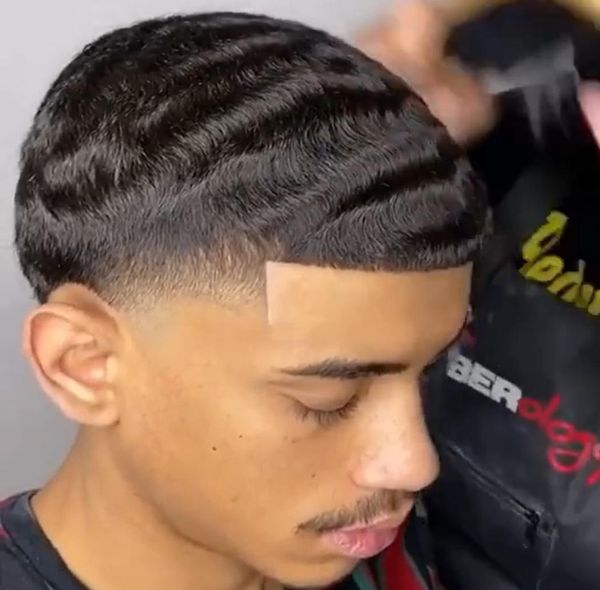 

4mm afro kinky curl indian virgin human hair full lace toupee 12mm large wave for black men fast express delivery2150118