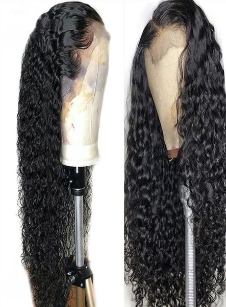 

whole wet and wavy lace front wigs natural color peruvian virgin human hair water wave human hair wigs2794477, Black;brown