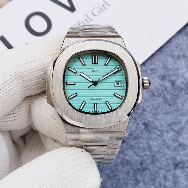 

men's watches business fashion watches pateks philiper self-winding mechanical movement made of all steel gift men's luxury design, Slivery;brown