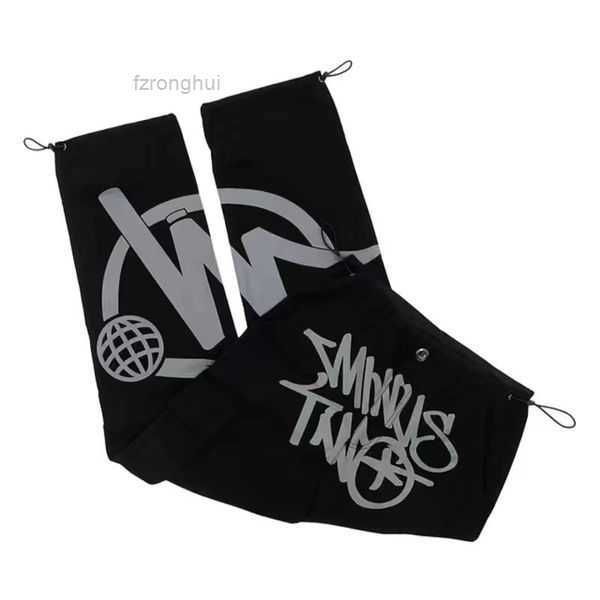 

neweast minus two mens pants cargo y2k casual pant minustwos retro street trend black harajuku hip hop print loose overalls joggers 3 8n83