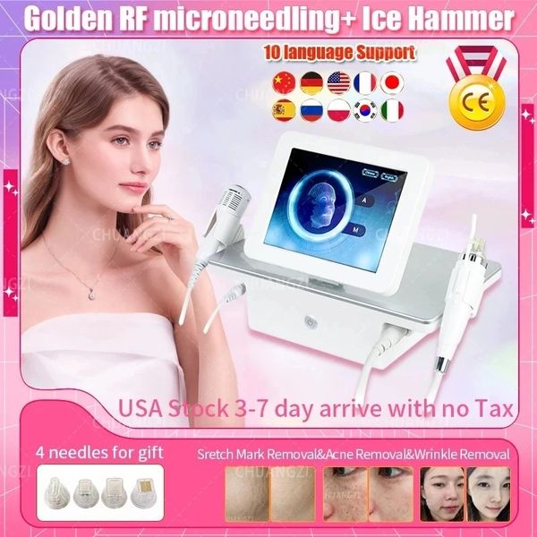 

2023 portable fractional rf face lifting microneedle equipment facial skin rejuvenation and wrinkle removal beauty machine