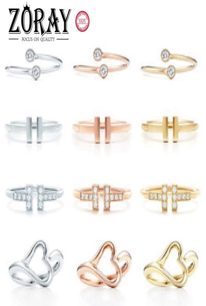 

double t ladies s925 silver jewelry with side stones ring, rose gold multicolor, wholesale from china7170539