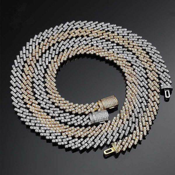 

factory direct silver iced ice out chains cuban link chain rapper for men