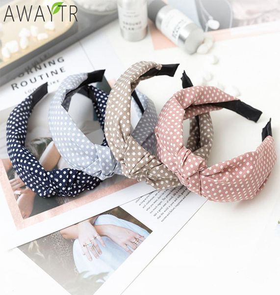 

women hair accessories cotton plaid hairband knot british style striped fabric headband girls headwear spring hair band7726033, Black;brown