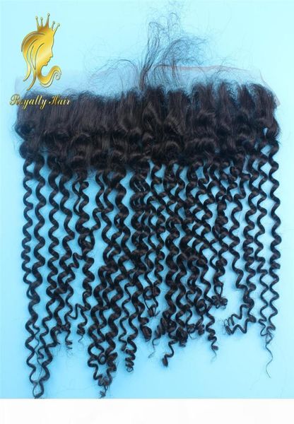 

peruvian lace frontal closure human hair 13x2 bleached knots with baby hair kinky curly full lace frontal pieces fast 9807556, Black;brown