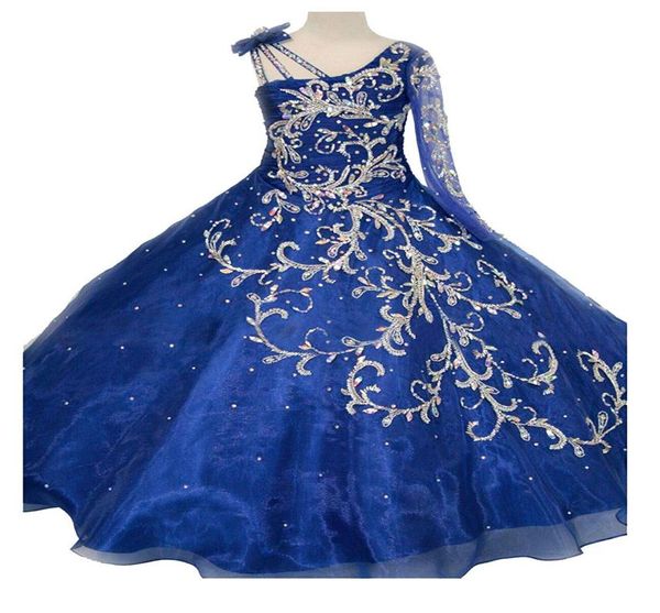 

2019 special occasion flower girl dresses cute organza formal long beaded pageant gowns for girls floor length9376972, White;red