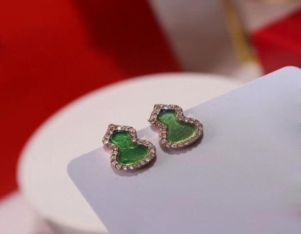 

s925 sterling silver red agate gourd earrings shell earrings superior quality temperament lady sterling silver anti 2842822, Golden;silver