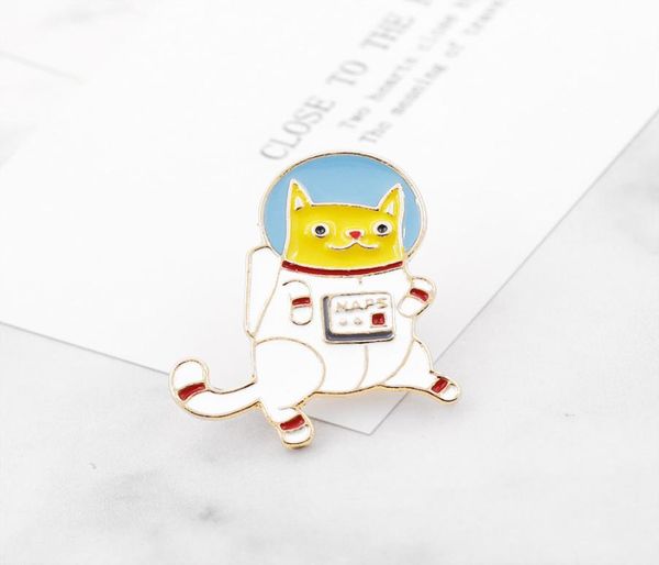 

cartoon cute astronaut cat brooches for women cute space capsule badge jewelry enamel pins hijab pins accessories gifts2845208, Gray