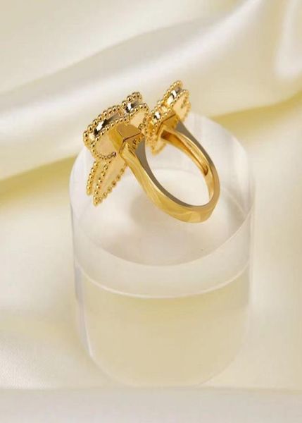 

luxury designer 925 silver luck butterflies and flowers rings for women lover jewelry wedding ring5798097, Slivery;golden