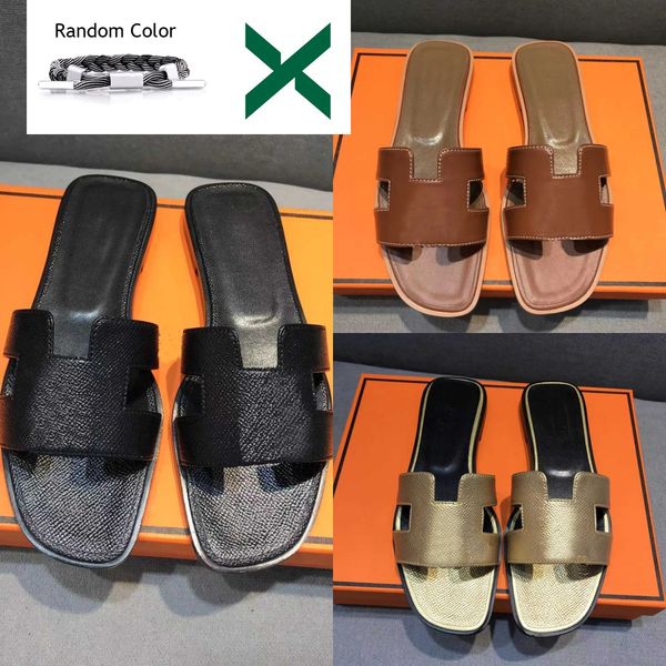 

designer with box sandals chyper boston clog h sandals mens women oran sandal h sandals slippers leather felt sliders outdoor size 35-42, Black
