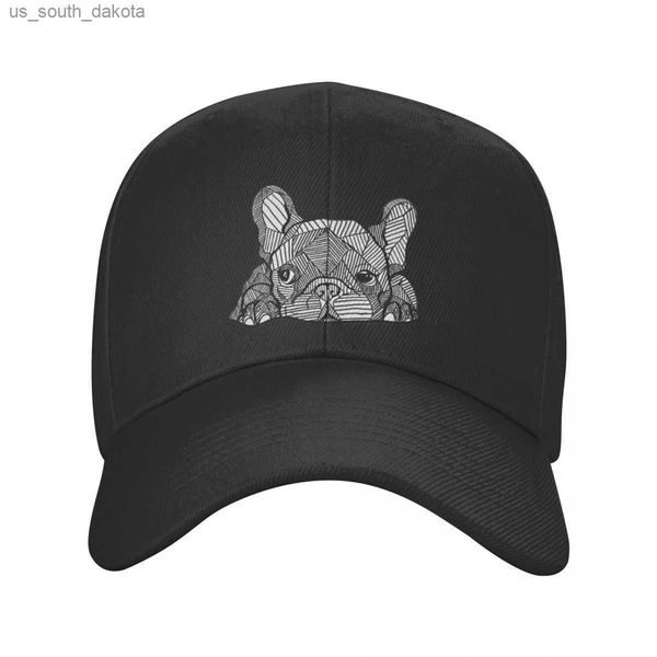 

classic french bulldog baseball cap men women adjustable frenchie dog dad hat outdoor snapback caps trucker hats l230523, Blue;gray