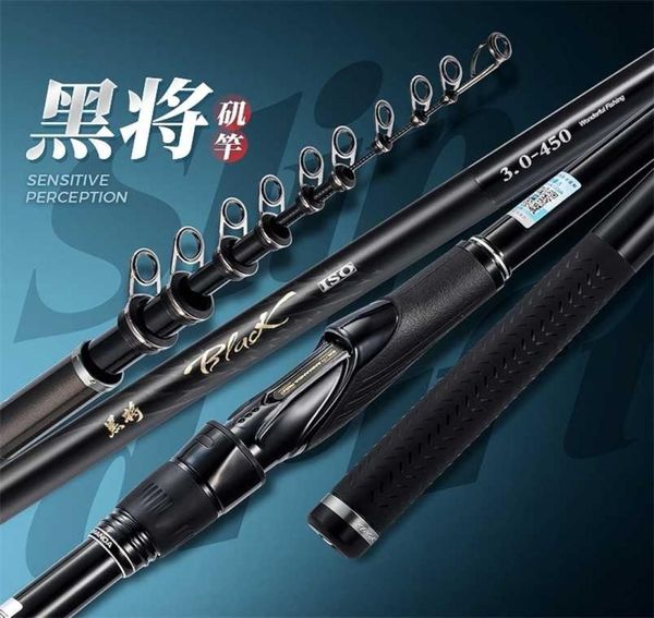 

portable rock 45m 53m carp rod telescopic sea fishing rod spinning carbon fiber ultralight hard 2202107769513