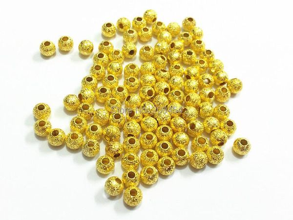 

crystal wholesale 4mm 1000pcs/lot gold metal wrinkle spacer beads