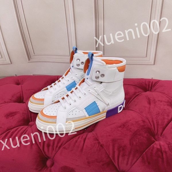 

new fashion designer shoes real leather handmade canvas multicolor gradient sneakers women shoe trainers, Black