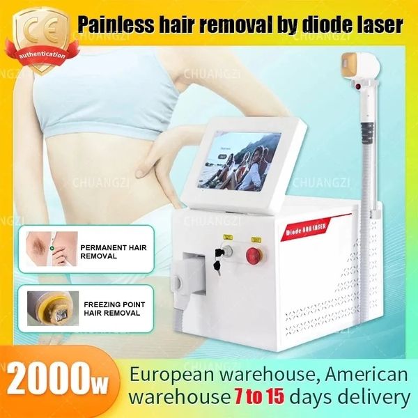 

laser machine 2023 the latest 2000w laser 3 wavelength ice platinum hair removal 755nm 808nm 1064nm laser diode hair removal, Black