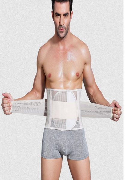 

men corset back belt belly bands waist support corset orthopedic lumbar waist belt corsets medical back brace back belt mxl7708658, Black;gray