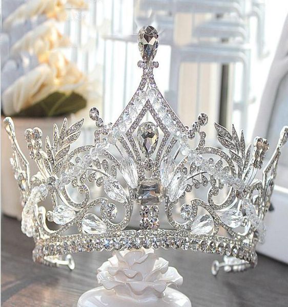 

2019 new arrival bridal crowns bling bling crystals headpieces wedding crown bridal tiara wedding party accessories1113536, Silver