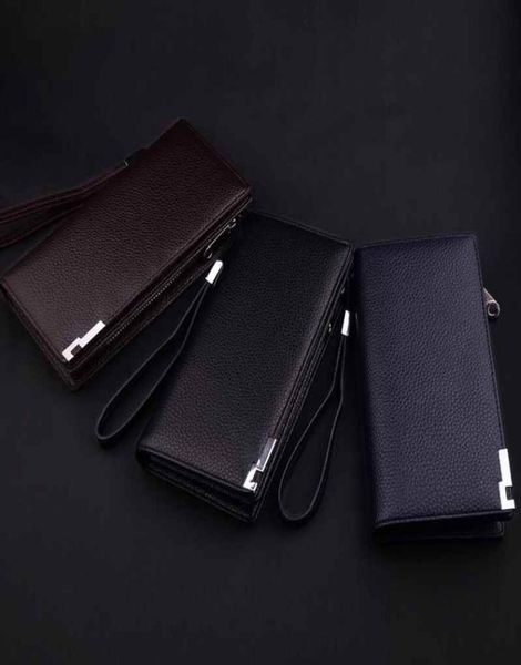 

business crossborder mens long casual wallet korean youth zipper male mobile phone bag ultrathin holders4329747, Red;black