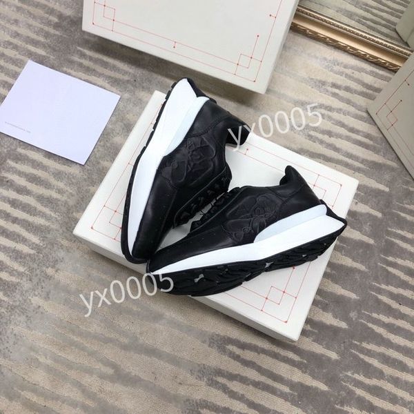 

2023r brand woman quality classics flat sneaker casual shoes leather white letter overlays fashion platfnorm sneakers, Black
