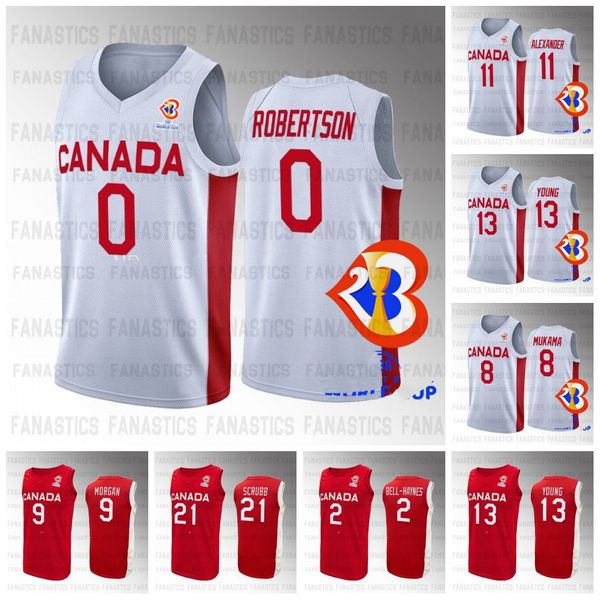 

team canada basketball 2023 fiba world cup jerseys 0 robertson 1 2 gilgeous-alexander 2 bell-haynes 3 ejim 4 alexander-walker 4 klassen 7 po, Black