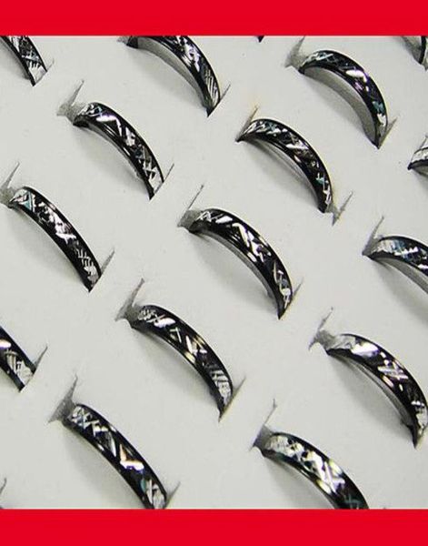

whole jewelry ring lots pretty fashion women men black white aluminum alloy rings new lr090 7308912, Silver