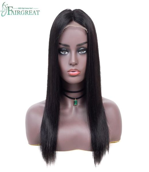 

brazilian straight human hair wigs with baby hair 44 middle part lace front wigs for black women 1020 inch fairgreat hair wigs7204543, Black;brown