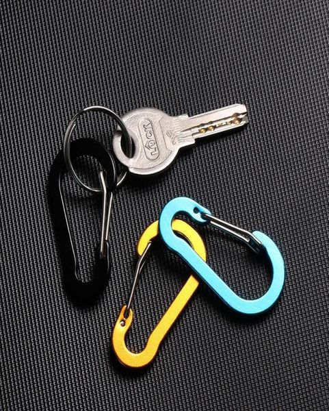 

5pcs multiuse aluminum alloy carabiner camping climbing safety buckle booms fishing hook snap clip keychain outdoor tools q bbyqr6785470