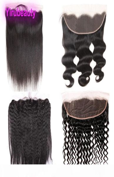

brazilian virgin hair 13x4 lace frontal with baby hair pre plucked ear to ear body wave straight hair kinky straight deep wave cur3857617, Black;brown