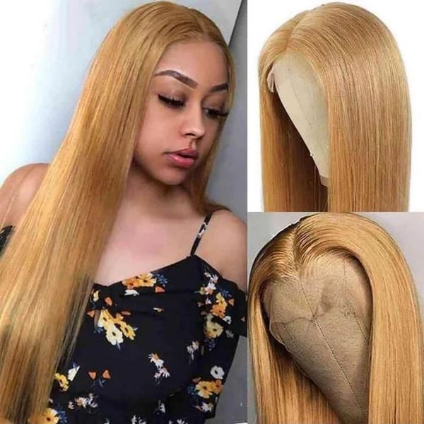 

straight lace front wig human hair brazilian honey blonde 13x4 hd lace frontal human hair wig 4x4 closure wigs, Black;brown