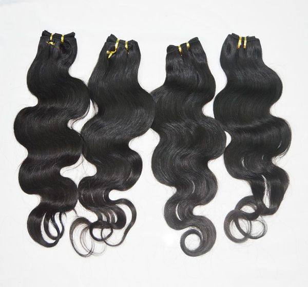 

whole 20pcs processed human hair quality body wave bundles delivery8313971, Black