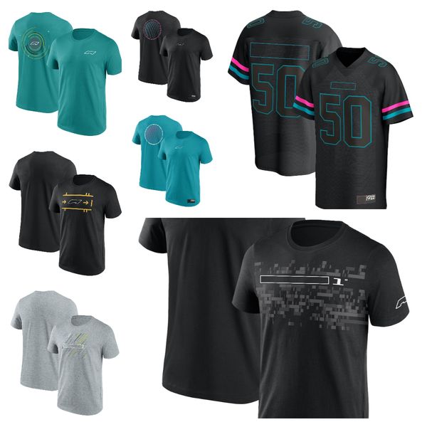 

2023 new f1 formula one team uniform men's short-sleeved fans' t-shirt leisure sports quick-drying racing uniform logo can be cust