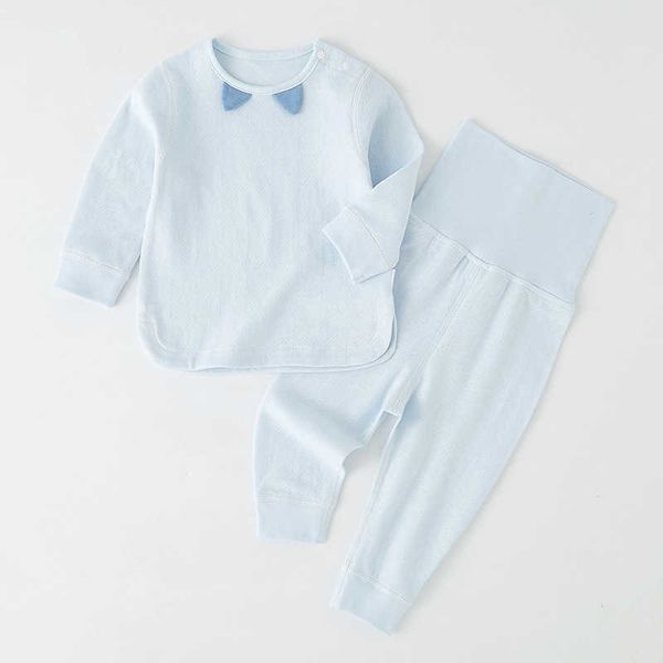 

set pure high waist belly protection pants spring autumn baby underwear children's sweater all cotton men's and women's cloth