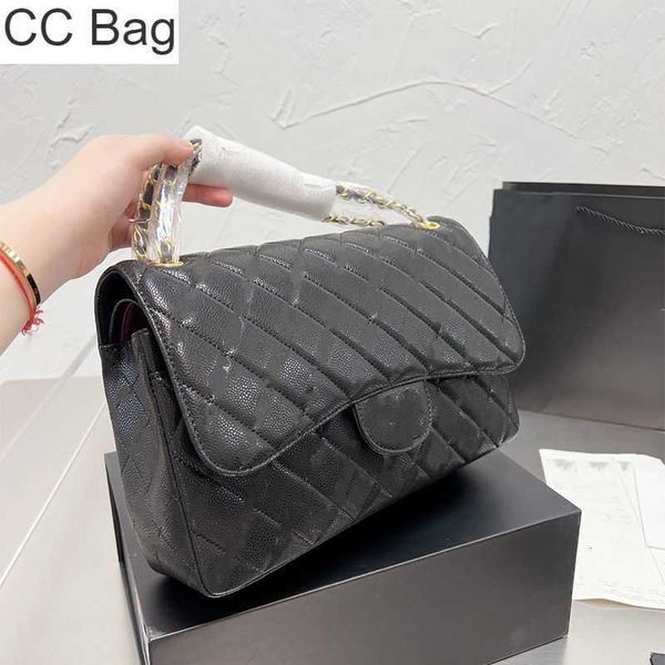 

cc bag 9a 9a retro fashion famous french designer shoulder bag luxury large capacit twin flip cover chain outdoor sacoche diamond lattice qu, White