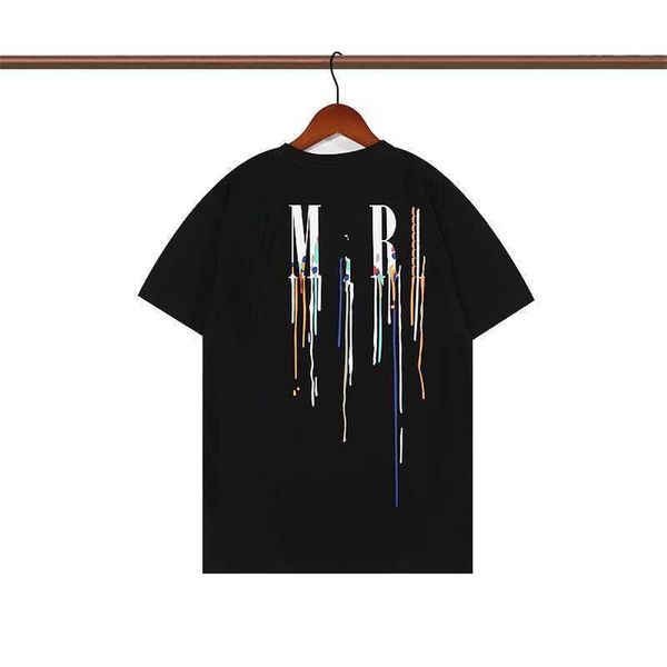 

fashion mens graphic t shirts women designer t-shirts cotton man s casual shirt luxurys clothing street tie dyeing clothes, White;black