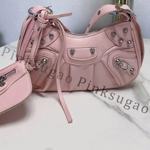 

pink sugao women shoulder bag crossbody bag motorcyle bag handbags luxury large capacity purse fashion designer shopping bag 2pcs/set changb